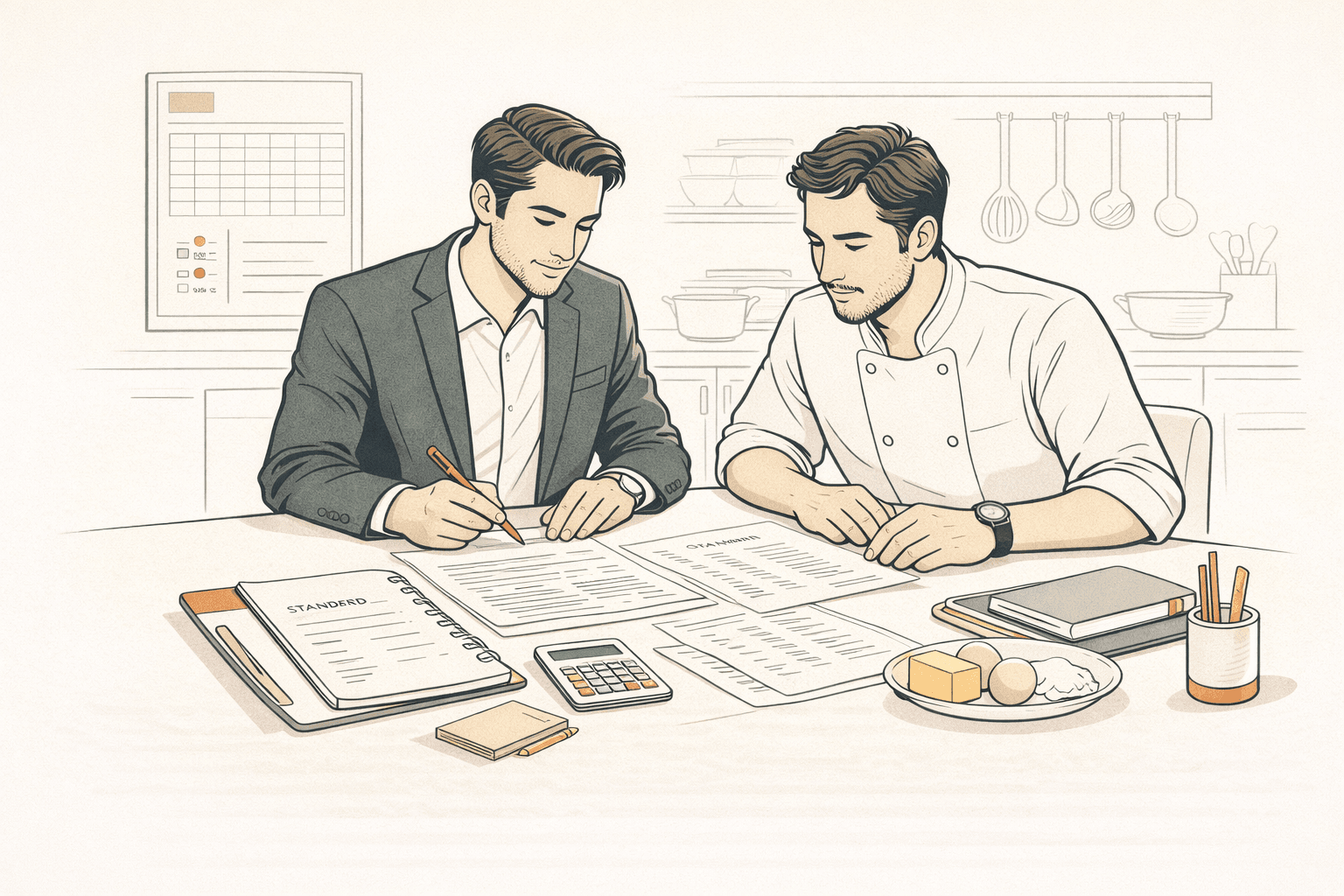 Business consulting with a restaurant owner